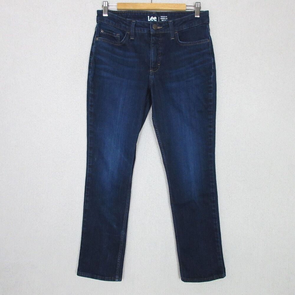 LEE‎ Jeans Women's Size 10 Medium Regular Fit Straight Leg Mid Rise Stretch